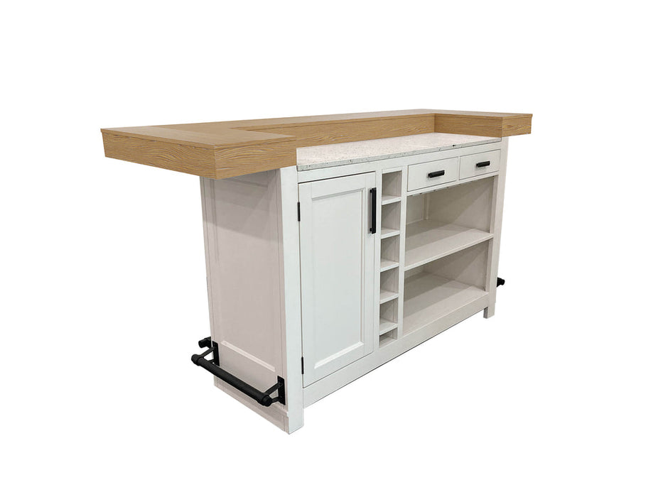 Parker House - Americana Modern 3 Piece 72 in. Island Counter-Height Table Set - DAME#78BAR-2-COT-3SET - GreatFurnitureDeal