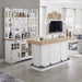 Parker House - Americana Modern 3 Piece 72 in. Island Counter-Height Table Set - DAME#78BAR-2-COT-3SET - GreatFurnitureDeal