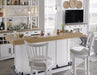 Parker House - Americana Modern 3 Piece 72 in. Island Counter-Height Table Set - DAME#78BAR-2-COT-3SET - GreatFurnitureDeal
