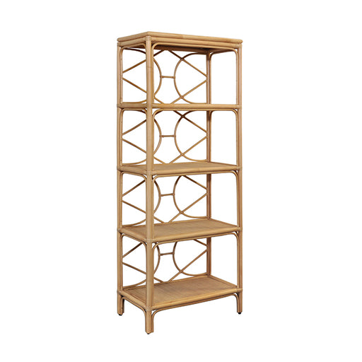 Worlds Away - Danielle Decorative Back Etagere in Natural Rattan - DANIELLE NAT - GreatFurnitureDeal