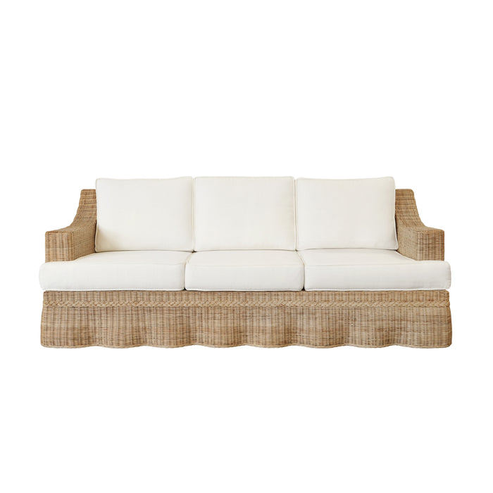 Worlds Away - Lawson Sofa With Ivory Linen - DAPHNE - GreatFurnitureDeal