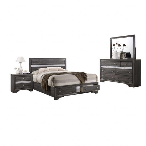 Mariano Furniture - David 4 Piece Eastern King Bedroom Set in Gray - BQ-DAV-EK4 - GreatFurnitureDeal