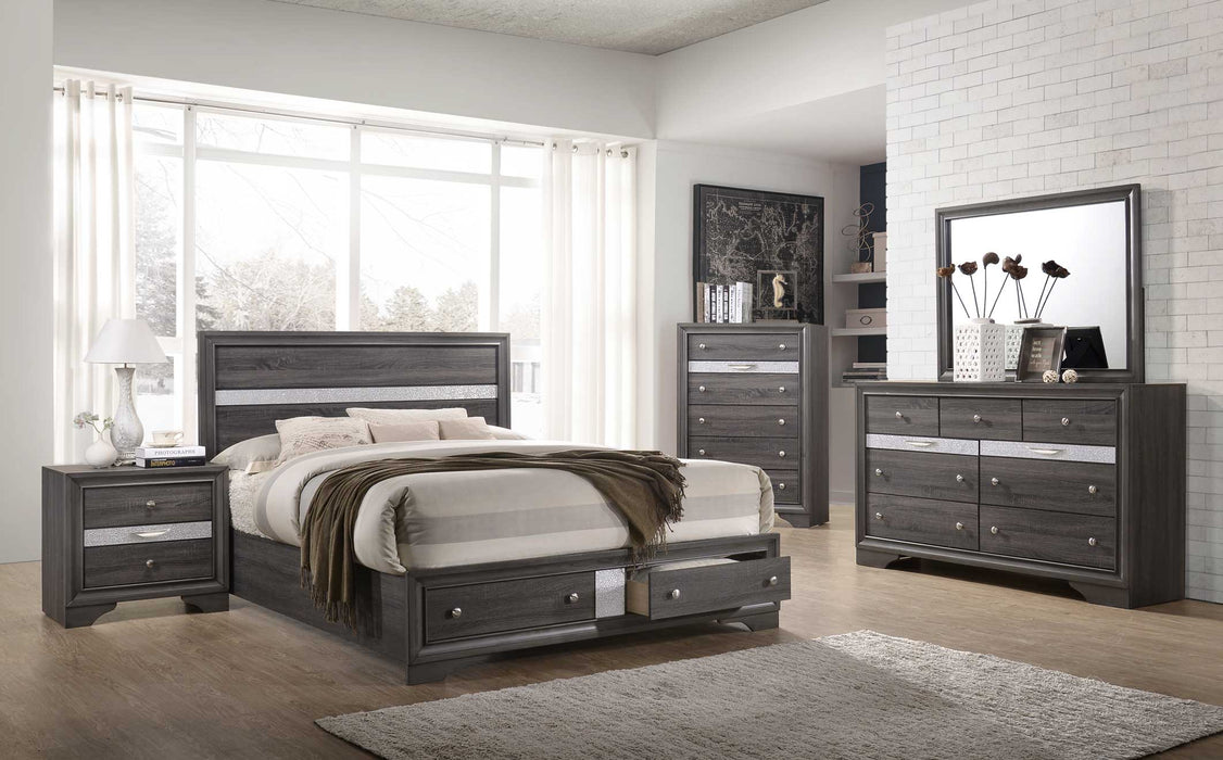 Mariano Furniture - David 6 Piece Queen Bedroom Set in Gray - BQ-DAV-Q4NC - GreatFurnitureDeal