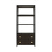 Worlds Away - Davie Two Drawer Etagere With Fluted Detail In Dark Espresso Oak - DAVIE ES - GreatFurnitureDeal