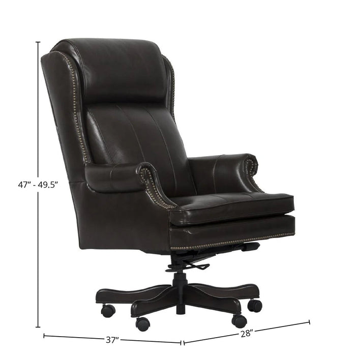 Parker Living - Pacific Grey Leather Desk Chair - DC#105-PGR - GreatFurnitureDeal
