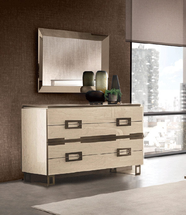ESF Furniture - Poesia Double Dresser with Mirror - POESIADD-MIRROR - GreatFurnitureDeal
