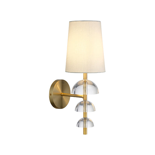 Worlds Away - Demi Sconce With Stacked Acrylic Hemisphere Detail in Antique Brass - DEMI ABR - GreatFurnitureDeal
