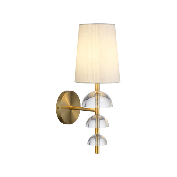 Worlds Away - Demi Sconce With Stacked Acrylic Hemisphere Detail in Antique Brass - DEMI ABR - GreatFurnitureDeal