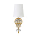 Worlds Away - Demi Sconce With Stacked Acrylic Hemisphere Detail in Antique Brass - DEMI ABR - GreatFurnitureDeal