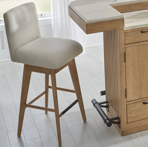 Parker House - Escape Swivel Bar Stool in Natural Oak & Beige - DESC#2530S - GreatFurnitureDeal