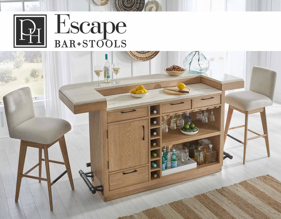 Parker House - Escape Swivel Bar Stool in Natural Oak & Beige - DESC#2530S - GreatFurnitureDeal