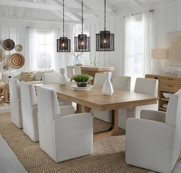 Parker House - Escape 84" Extendable Dining Table in Glazed Natural Oak & Metal - DESC#84REC-2 SET - GreatFurnitureDeal