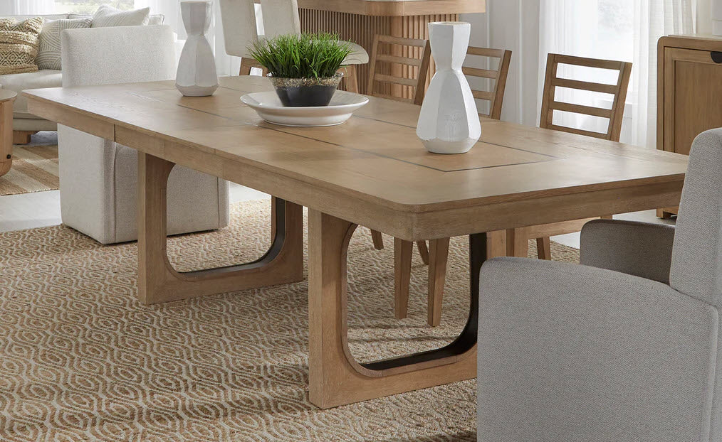 Parker House - Escape 84" Extendable Dining Table in Glazed Natural Oak & Metal - DESC#84REC-2 SET - GreatFurnitureDeal