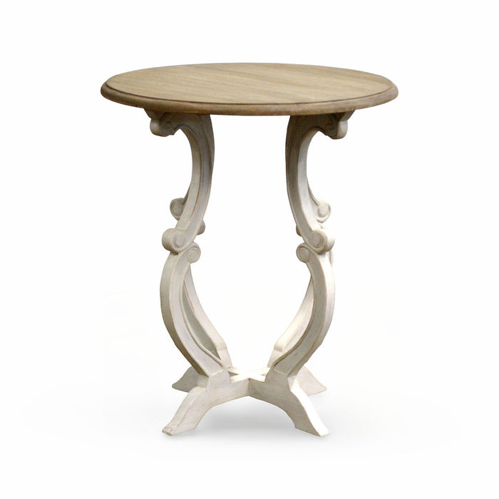 GJ Styles - Olivet Side Table with Distressed White Base - DF105