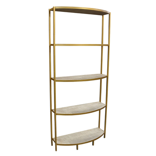 GJ Styles - Bromont Open Shelf in Gold - DF133 - GreatFurnitureDeal