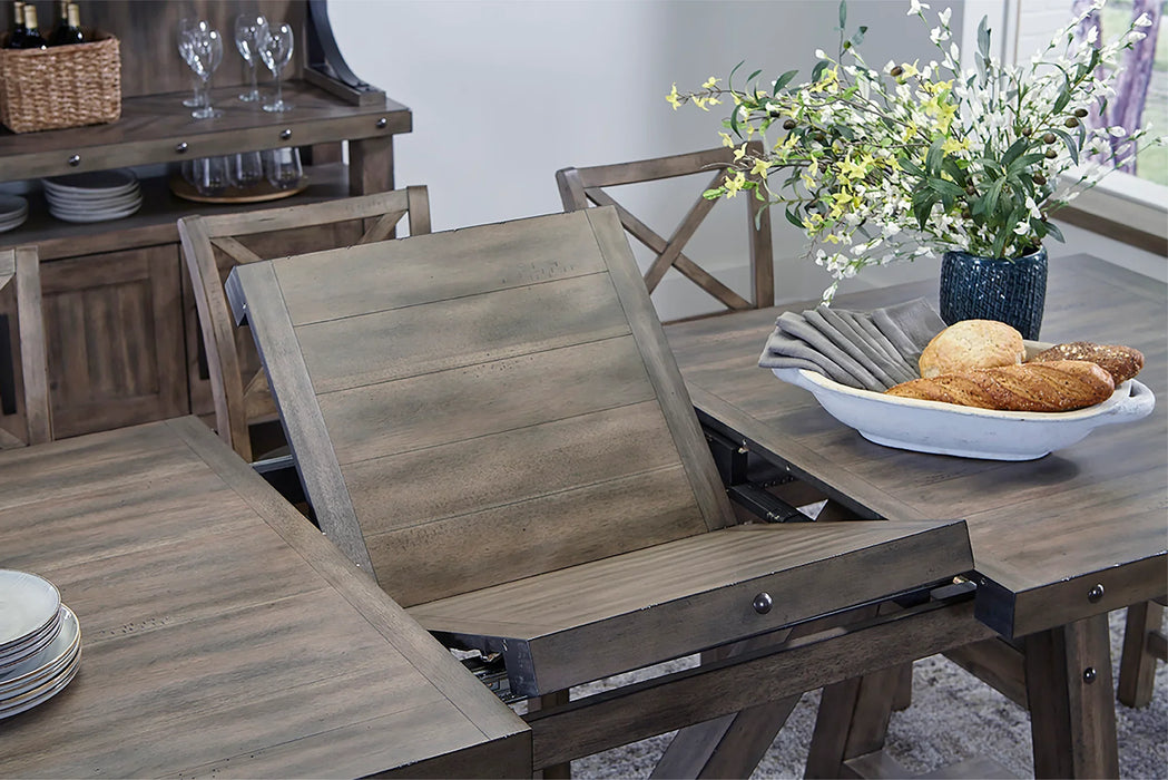 Parker House - Lodge 9 Piece Dining Counter Table Set in Siltstone - DLOD-9PC-TBL-2SL-2XBK-1B-HUT - GreatFurnitureDeal