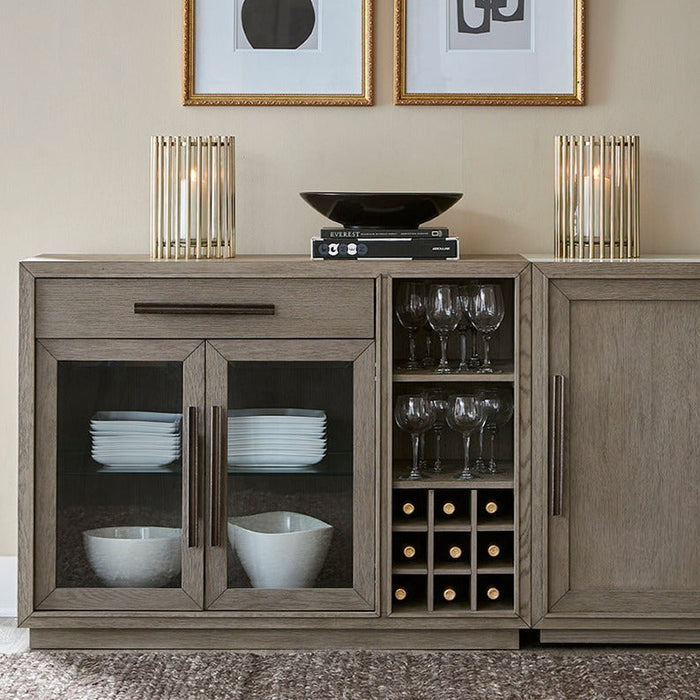 Parker House - Pure Modern Multi-Functional Server with Bar Cabinet in Moonstone - DPUR#47-2