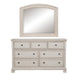 Homelegance - Bethel 7 Drawer Dresser and Mirror Set in Wire-Brushed White - 2259W-5-6 - GreatFurnitureDeal