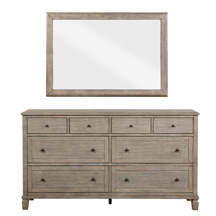 Homelegance - Marceline 8 Drawer Dresser and Mirror Set in Gray oak - 1316-5-6 - GreatFurnitureDeal