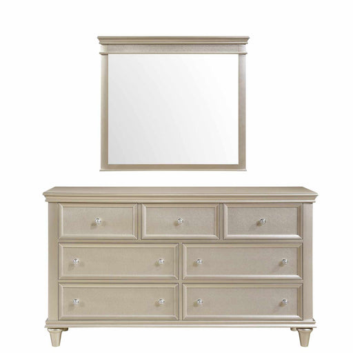 Homelegance - Celandine 7 Drawer Dresser and Mirror Set in Silver - 1928-5-6 - GreatFurnitureDeal