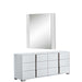 J&M Furniture - Alice Gloss White Dresser and Mirror Set - 15545-DR+M-GLOSS WHITE - GreatFurnitureDeal