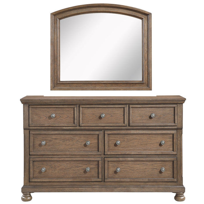 Homelegance - Bethel 4 Piece King Bedroom Set in Wire Brushed Antique Brown - 2259KBR-1EK*4 - GreatFurnitureDeal