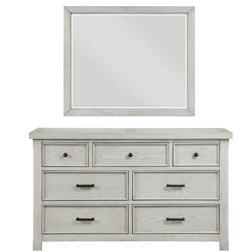 Homelegance - Providence Dresser and Mirror in Light Gray - 1458-5-6 - GreatFurnitureDeal
