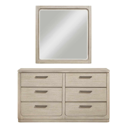 Homelegance - Alita Dresser and Mirror in Light Gray Natural - 2477-5-6 - GreatFurnitureDeal