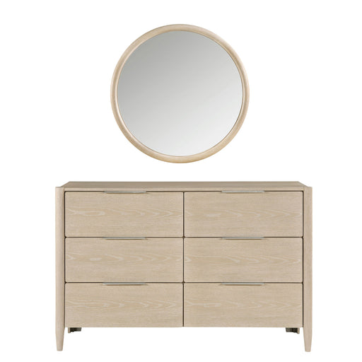 Homelegance - Matteo 6 Drawer Dresser and Mirror Set in Light oak ceruse - 1313N-5-6 - GreatFurnitureDeal