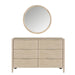 Homelegance - Matteo 6 Drawer Dresser and Mirror Set in Light oak ceruse - 1313N-5-6 - GreatFurnitureDeal