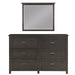 Homelegance - Hebron 6 Drawer Dresser and Mirror Set in Dark Cherry - 1923-5-6 - GreatFurnitureDeal