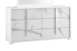 J&M Furniture - Sonia Premium Dresser and Mirror Set in White - 19965-DR+M - GreatFurnitureDeal