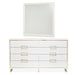 AICO Furniture - Palm Gate Dresser and Mirror Cloud White - 9086050SA-260-108 - GreatFurnitureDeal