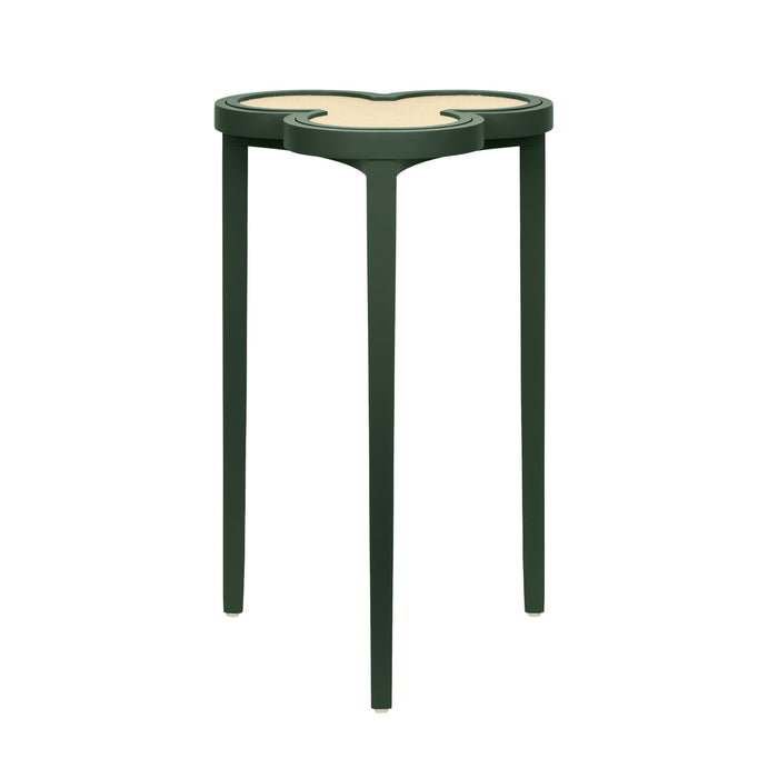Worlds Away - Dylan Clover Cigar Table With Reversible Lacquer And Natural Grasscloth - DYLAN DGR