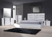 J&M Furniture - Da Vinci Silver Grey Eastern King Premium Platform Bed - 18730-EK-SILVER GREY - GreatFurnitureDeal