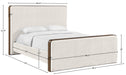 Meridian Furniture - Dalton Cream Fabric Upholstered King Bed - DaltonCream-K - GreatFurnitureDeal