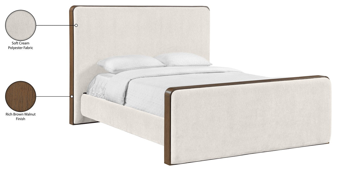 Meridian Furniture - Dalton Cream Fabric Upholstered King Bed - DaltonCream-K - GreatFurnitureDeal