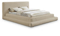 Meridian Furniture - Dane Beige Teddy Fabric Upholstered King Bed (3 Boxes) - DaneBeige-K - GreatFurnitureDeal