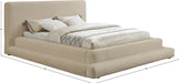 Meridian Furniture - Dane Beige Teddy Fabric Upholstered King Bed (3 Boxes) - DaneBeige-K - GreatFurnitureDeal