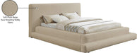 Meridian Furniture - Dane Beige Teddy Fabric Upholstered King Bed (3 Boxes) - DaneBeige-K - GreatFurnitureDeal