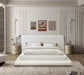 Meridian Furniture - Dane Cream Teddy Fabric Upholstered Full Bed (3 Boxes) - DaneCream-F - GreatFurnitureDeal