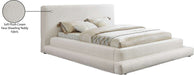 Meridian Furniture - Dane Cream Teddy Fabric Upholstered Full Bed (3 Boxes) - DaneCream-F - GreatFurnitureDeal