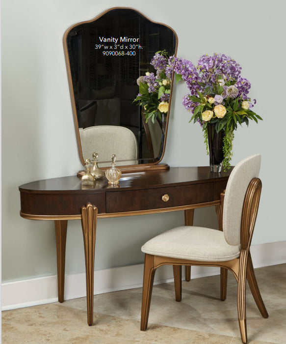 AICO Furniture - Camellia Field"Vanity Mirror "Warm Pecan - N9090068-400 - GreatFurnitureDeal