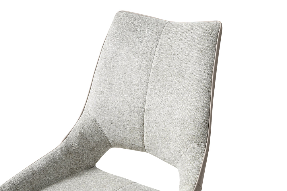 ESF Furniture - 1239 Swivel Dining Chair Beige/Brown (Set of 2) - 1239-CHAIR