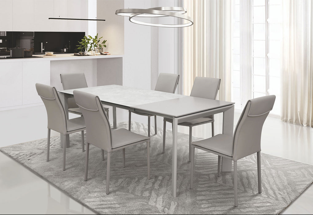 ESF Furniture - Aurora Dining Table in Grey - AURORA-DINING