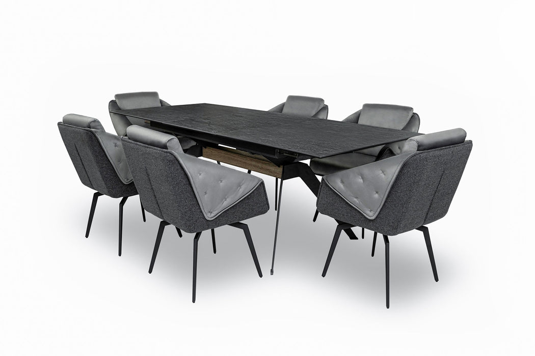 ESF Furniture - Aurora 7 Piece Dining Table Set - AURORA-DINING-7SET