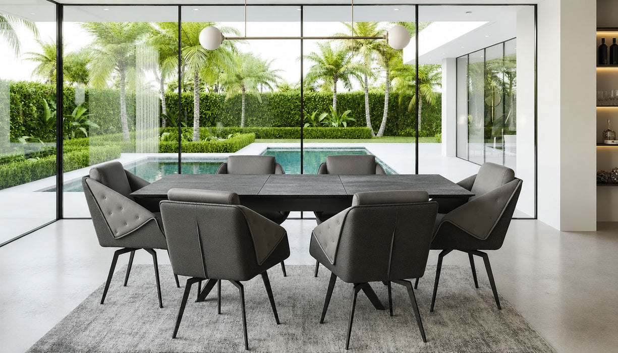 ESF Furniture - Aurora 7 Piece Dining Table Set - AURORA-DINING-7SET
