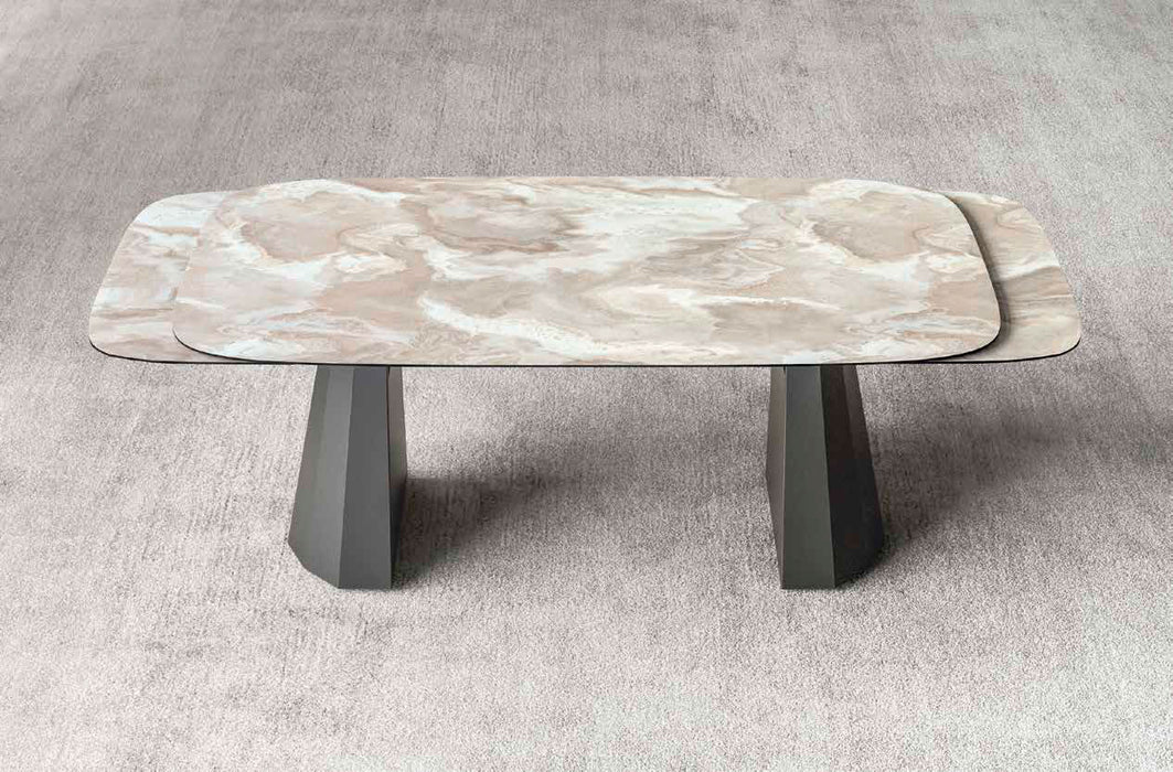 ESF Furniture - Dune Dining Table w/2 17.7" Extensions - DUNE-DINING