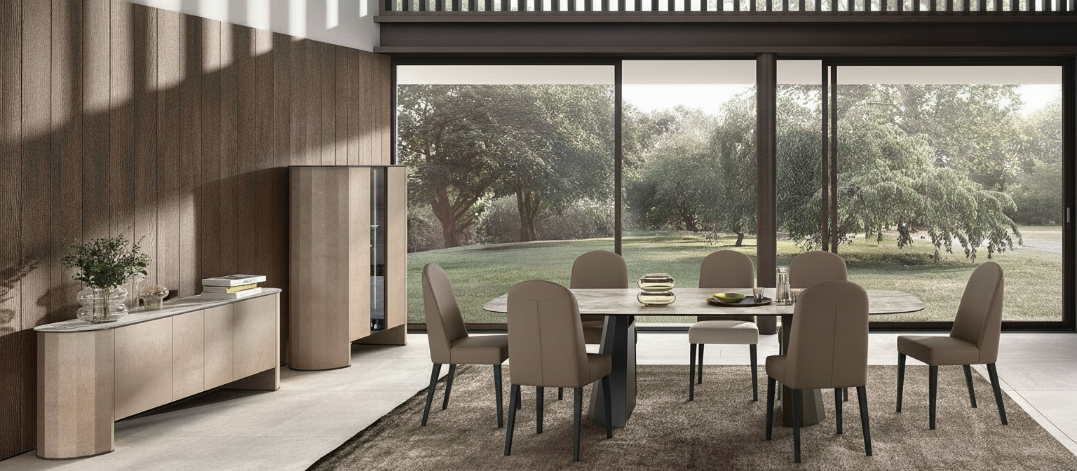 ESF Furniture - Dune Dining Table w/2 17.7" Extensions - DUNE-DINING