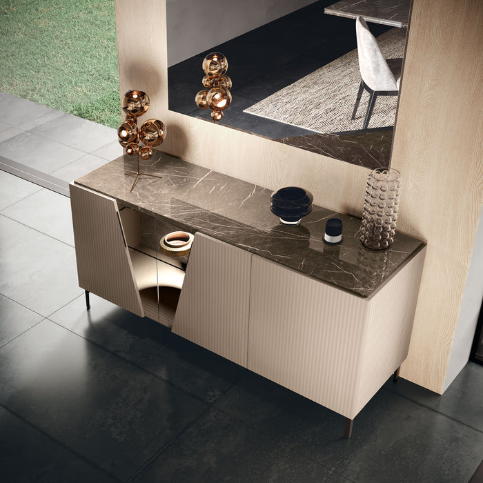 ESF Furniture - Fidia 3 Door Buffet in High Gloss Lacquer - FIDIA-BUFFET - GreatFurnitureDeal